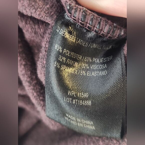 32 DEGREES M Soft Fabric Funnel Neck Lngslvs Heater Purple Women’s Pullover - Picture 7 of 9